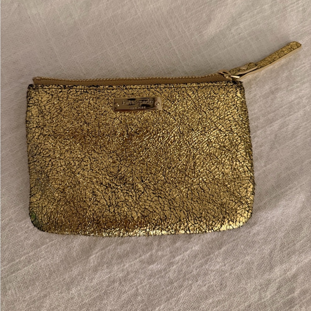 Kate Spade Gold Metallic Women's Coin Purse